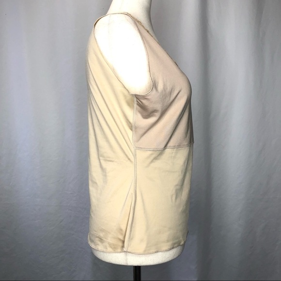 Spanx camisole tank top sand tan color v-neck lace trim XL - Picture 3 of 7